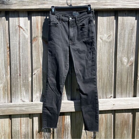 Frame denim Ali high rise cigarette grey black acid Wash Sz 27 - Picture 1 of 9